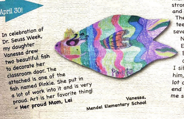Rainbow fish drawing