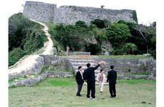 Katsuren Castle is on the Katsuren Peninsula, overlooking both the East China Sea and the Pacific Ocean.