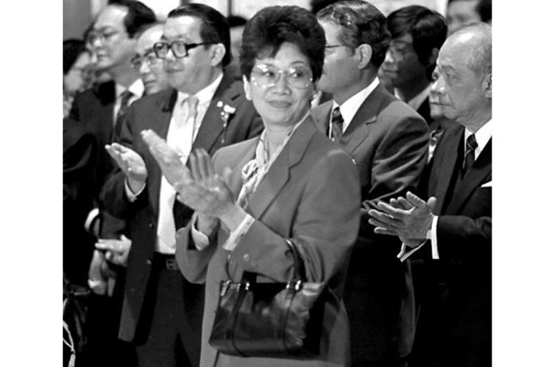 Philippine President Corazon Aquino in Tokyo in November, 1986.