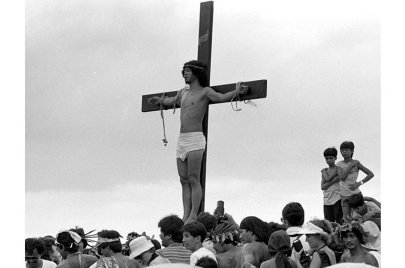 A Good Friday ceremony in San Fernando, Pampanga Province, Philippines, in April, 1985.