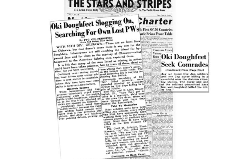 Stars and Stripes frontpage for June 27, 1945 - Pacific edition
