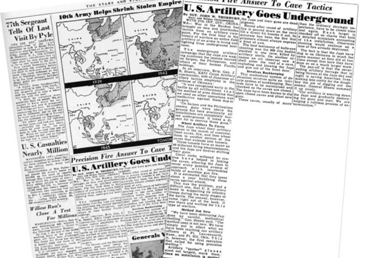 Stars and Stripes May 17 1945 page 5, Pacific edition.