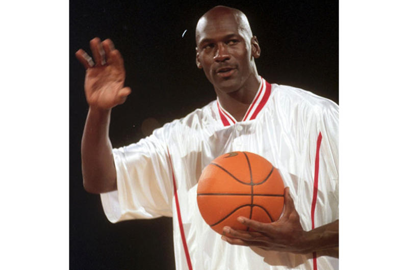 NBA superstar Michael Jordan, during a 1996 basketball clinic in Tokyo.