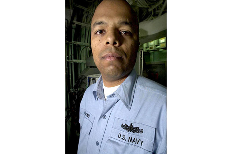 Petty Officer 2nd Class Mark Roland, one of the enlisted surface warfare specialist coordinators aboard the Curtis Wilbur, says the ‘murder board’ is the toughest part of earning an enlisted warfare pin.