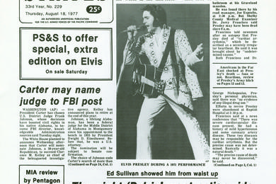 Front page from Aug. 18, 1977