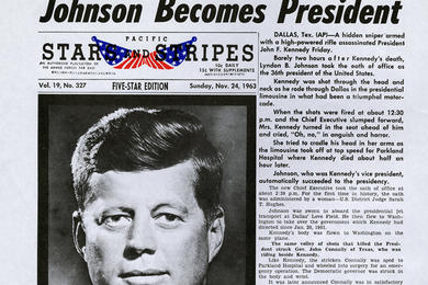 Front page from Nov. 24, 1963