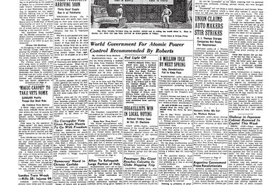 Front page from Oct. 3, 1945